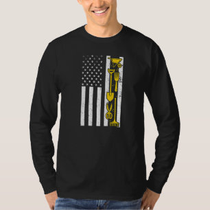 園芸用アメリカ国旗の園芸植物ガーデナー Tシャツ