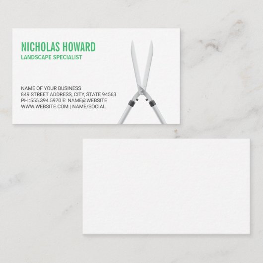 園芸用シアーズ |横向きツール 名刺 (正面/裏面)