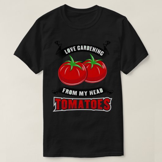 園芸用トマトのトマト頭 Tシャツ (デザイン正面)