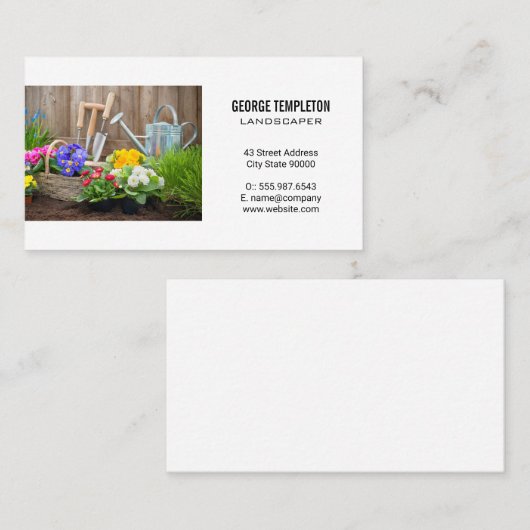 園芸用具と用品 名刺 (正面/裏面)