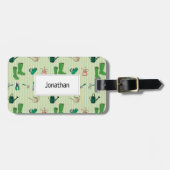 園芸用具によるシームレスなパターン ラゲッジタグ (正面横)