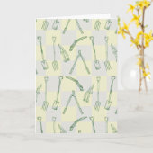 園芸用具パターン カード (黄色い花)