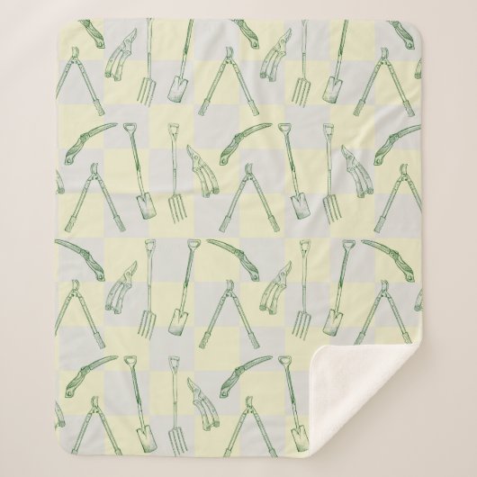 園芸用具パターン シェルパブランケット (正面)