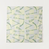 園芸用具パターン タペストリー (正面(横))