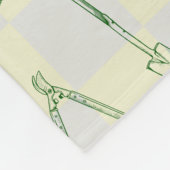 園芸用具パターン フリースブランケット (角)