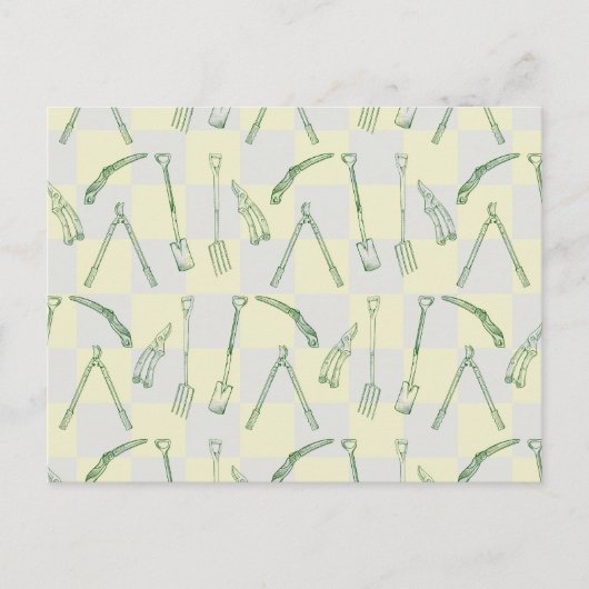 園芸用具パターン ポストカード (正面)