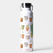 園芸用具柄モノグラム水筒 ウォーターボトル (正面)