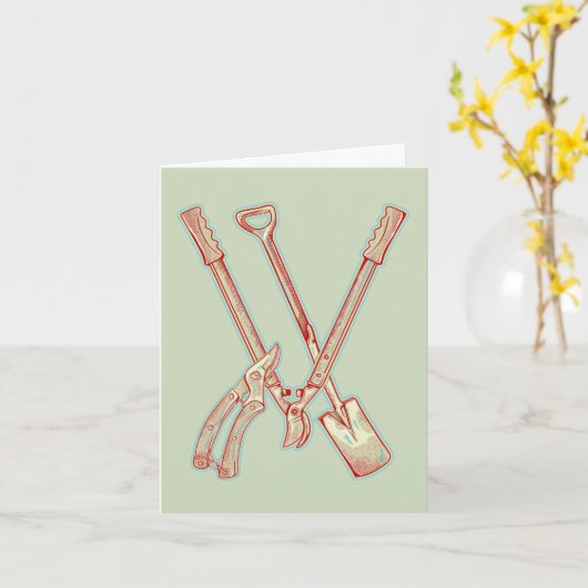 園芸用具 カード (黄色い花)