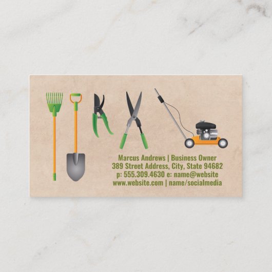 園芸用具 | トピアリー形木 名刺 (裏面)