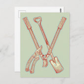 園芸用具 ポストカード (正面/裏面)