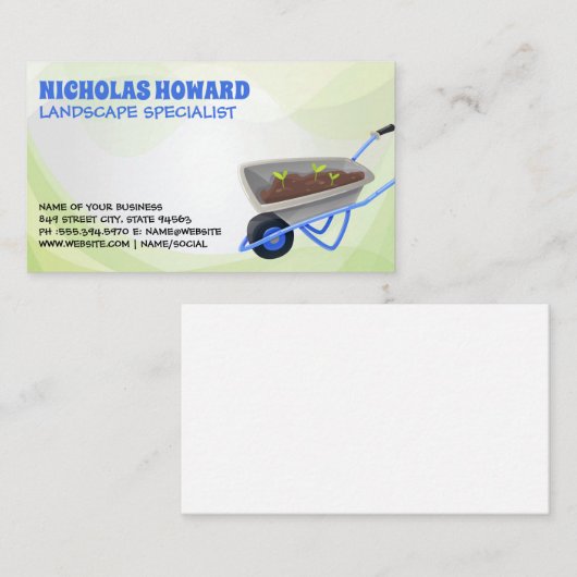 園芸用具 | 着陸機 名刺 (正面/裏面)