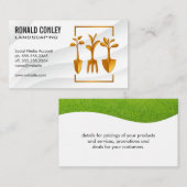 園芸用具 | 芝生を切る 名刺 (正面/裏面)