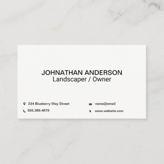 園芸用具 | 花 名刺 (裏面)