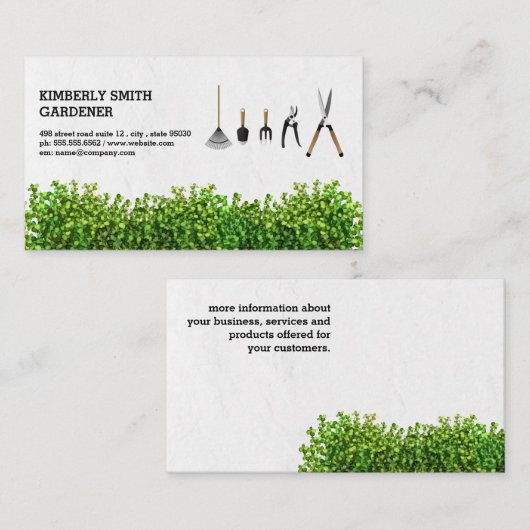 園芸用具 |茂み 名刺 (正面/裏面)