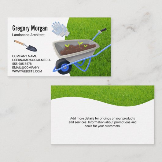 園芸用具 | 草景色 名刺 (正面/裏面)