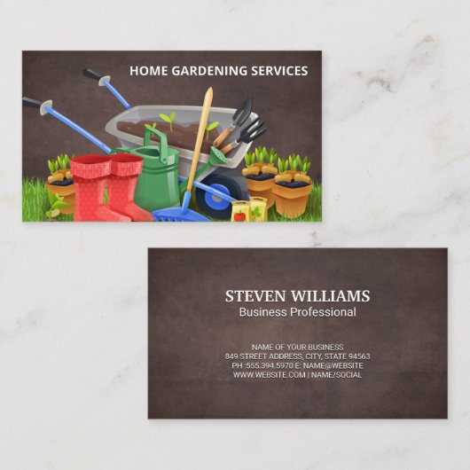 園芸用具 | 造園 名刺 (正面/裏面)