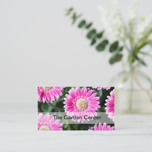 園芸用品センターの花のデザイン 名刺 (スタンド正面)