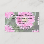 園芸用品センターの花のデザイン 名刺 (裏面)