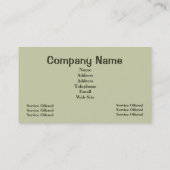 園芸用品センター及び造園のサービス業カード 名刺 (裏面)