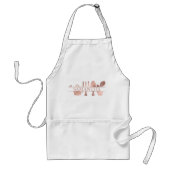 園芸用庭パーソナライズされた師バラ金ゴールド名 スタンダードエプロン (正面)