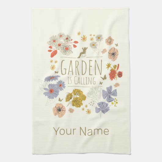 園芸用植物花ママとパパ キッチンタオル (縦)