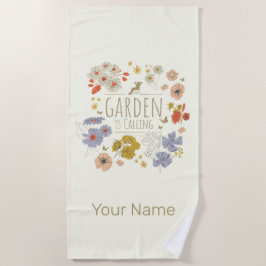 園芸用植物花ママとパパ ビーチタオル