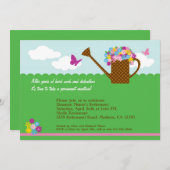 園芸退職のパーティの招待状 招待状 (正面/裏面)