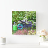 園芸 スクエア壁時計 (ホーム)