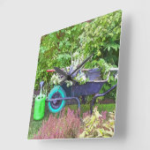 園芸 スクエア壁時計 (傾斜)