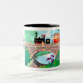 園芸 + 強行採決 ツートーンマグカップ (中央)