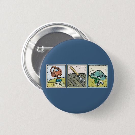 園芸 缶バッジ (正面&裏面)