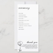 園蜂の儀式プログラム (裏面)