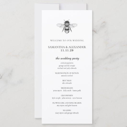 園蜂の儀式プログラム (正面)