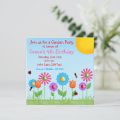 園遊会のてんとう虫の誕生日の招待状 招待状 (スタンド正面)