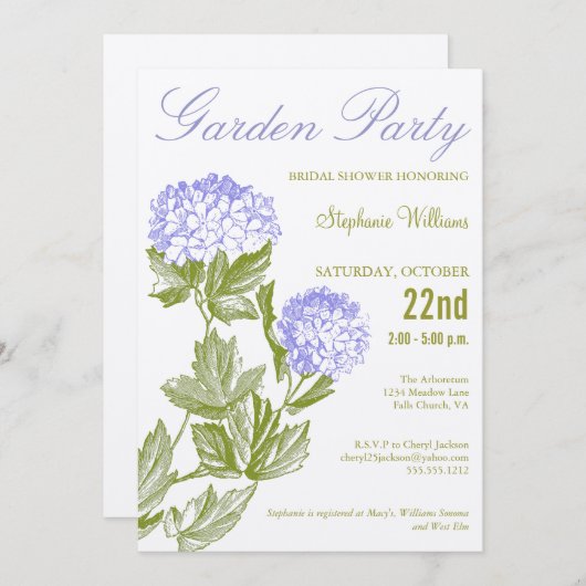 園遊会のシャワーの招待状 招待状 (正面/裏面)