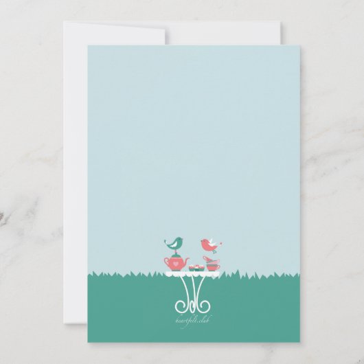 園遊会の設定の招待状 招待状 (裏面)