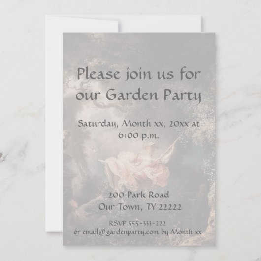 園遊会! 招待状 (裏面)