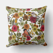 園鳥と花1 クッション (裏面)