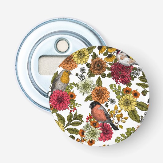 園鳥と花1 栓抜き (正面)