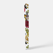 園鳥と花1 iPhoneケース (左側面)