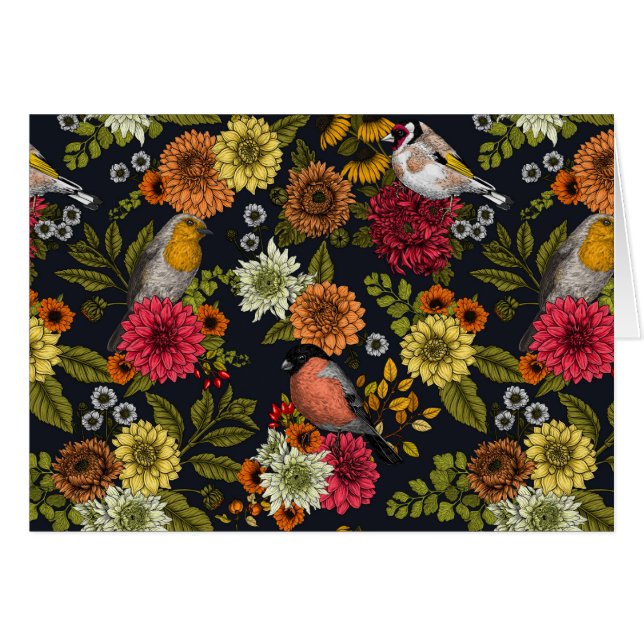 園鳥と花2 (正面横)