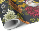 園鳥と花2 ラッピングペーパー (ロールコーナー)