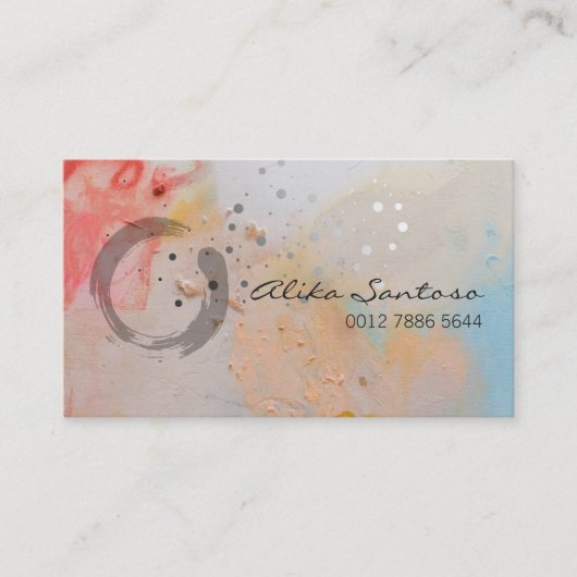 圓窓禅水彩 名刺 (正面)