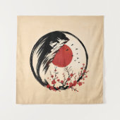 圓窓禅：夜明けの静寂 タペストリー (正面(横))