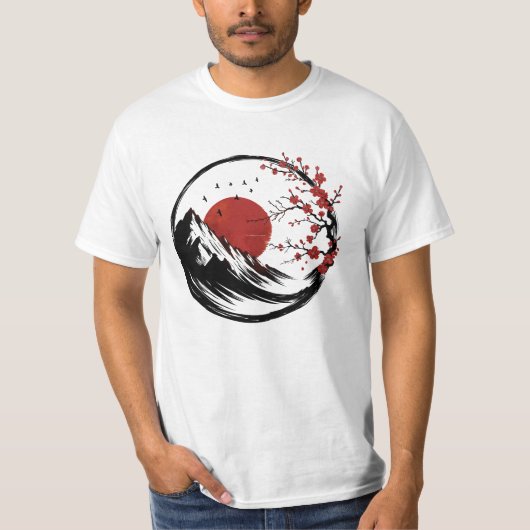 圓窓禅:夜明けの静寂 Tシャツ (正面)
