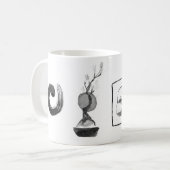 圓窓、ティーポット、カップ付き盆栽 コーヒーマグカップ (正面左)