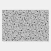 土っぽい花のうずまい ラッピングペーパーシート (正面3)