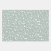 土っぽい花のうずまい ラッピングペーパーシート (正面)