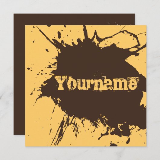 土として古い-ロースト及び土のパーティーの招待 招待状 (正面/裏面)