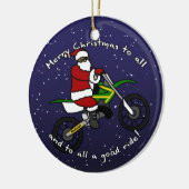 土のバイクのサンタのクリスマスのオーナメント セラミックオーナメント (左)